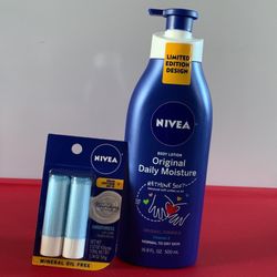 Nivea Original Daily Moisture Lotion And Lip care