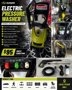 Sun Joe Electric Pressure Washer – Great Condition – Includes Nozzles & Detergent Tanks