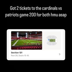 Cardinals Patriots Tickets 
