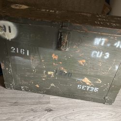 “Military-style kerosene lanterns stored in original WWII Army crate”