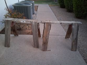SET OF (2) TWO SAWHORSES