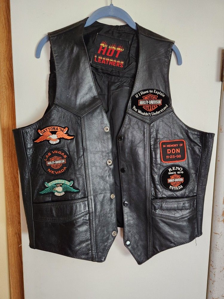 Leather Vest From Sturgis Circa 90"s