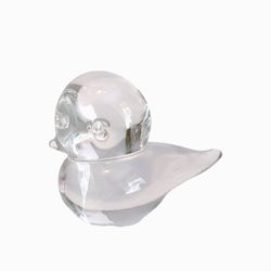 Reijmire Sweden Crystal Clear Glass Lovebird Paperweight 
