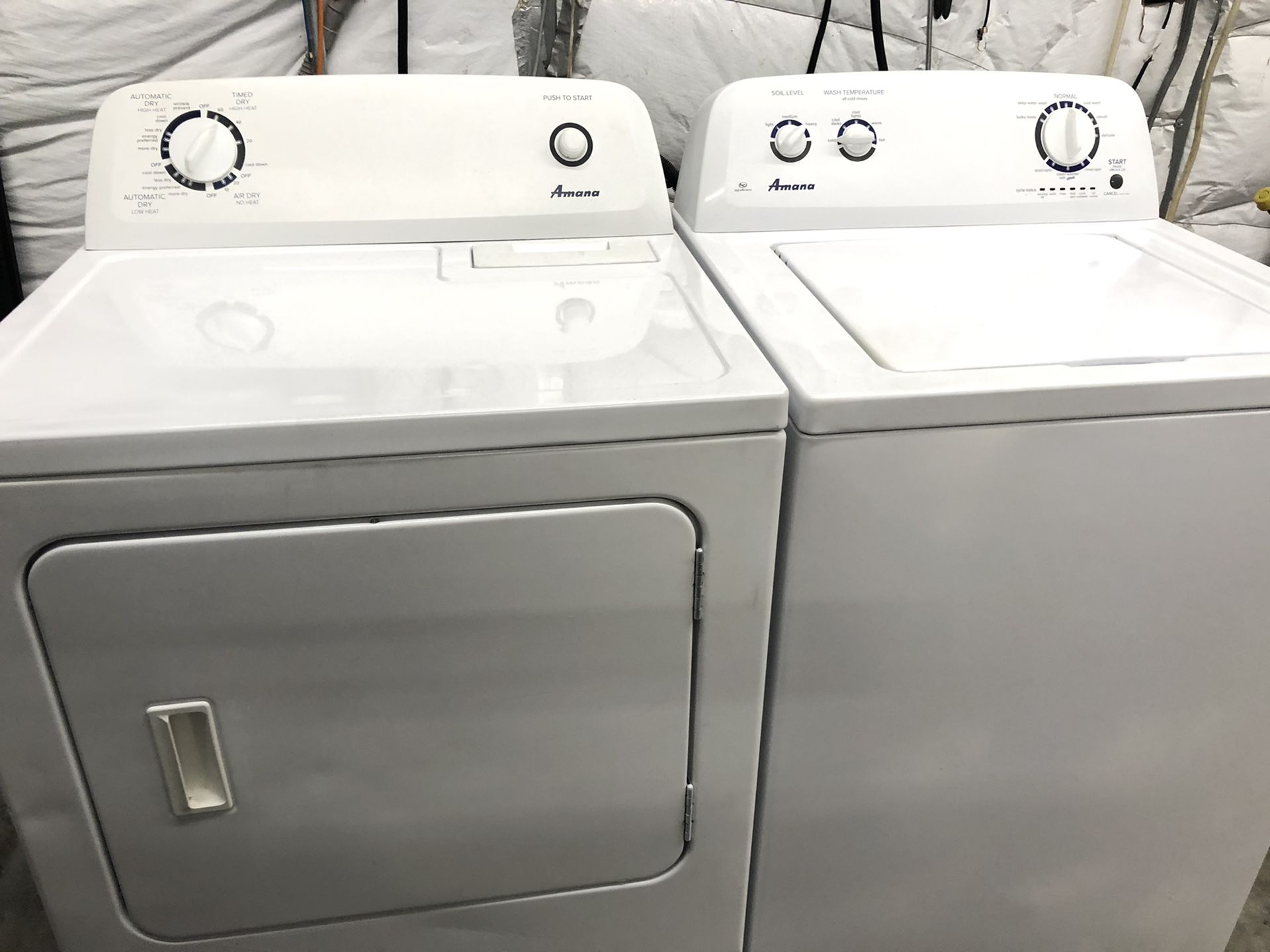 Amana Matching Washer and Dryer Set that CAN be delivered and hooked up