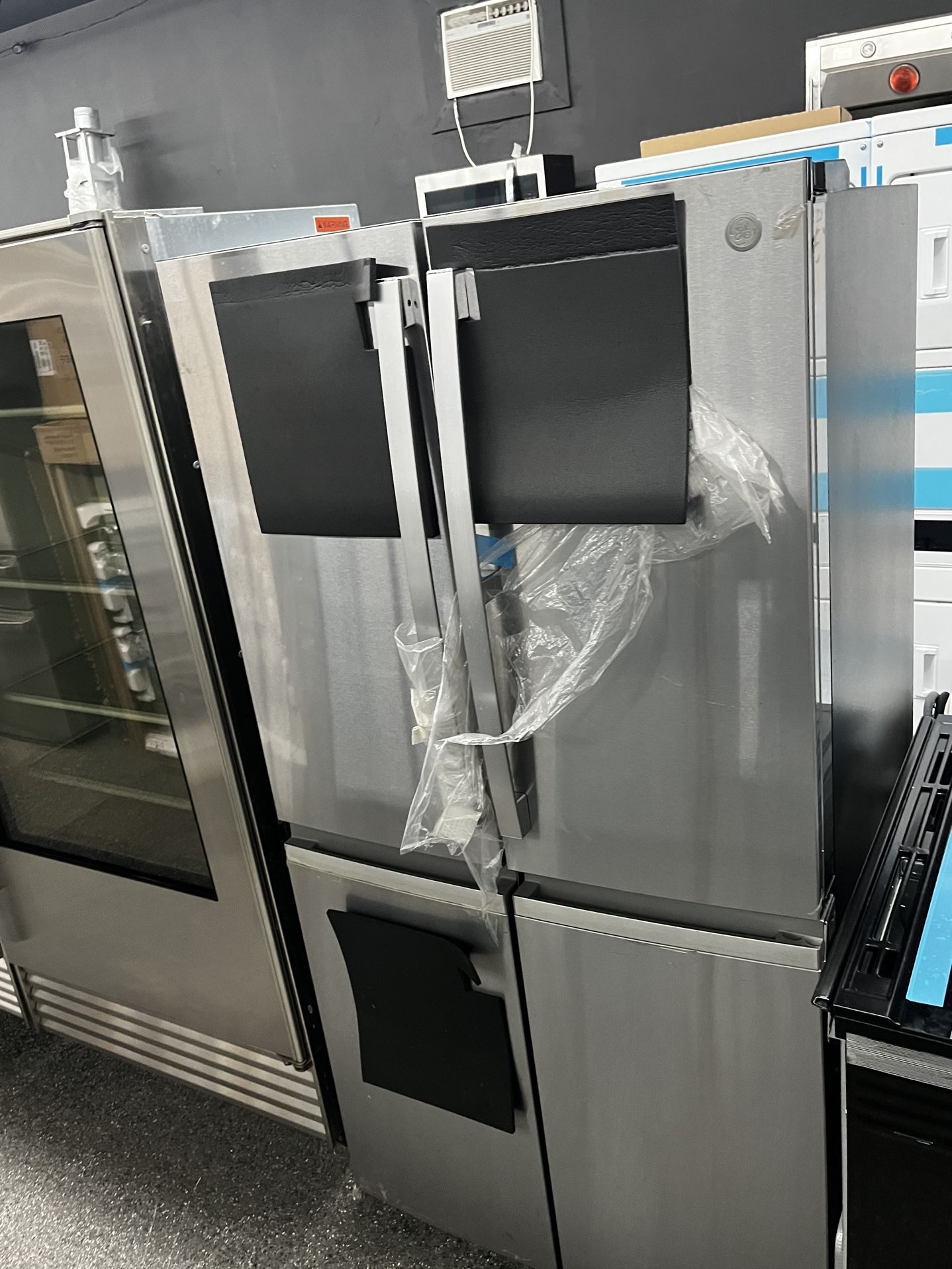 GE Profile Quad 4 Door Stainless Steel Refrigerator Open Box