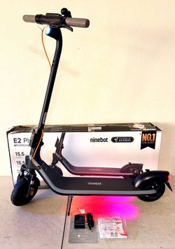 Segway - E2 Plus II Electric Scooter w/ 16 Mile Range, 15 MPH Speed & RGB Lights - Black