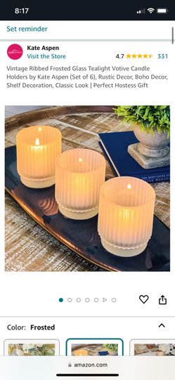Ribbed Candle Votive X 18