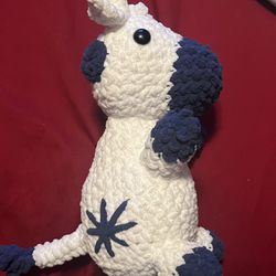 Crocheted Christmas Cow Plushy