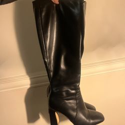 Black Knee High Boots Size 8