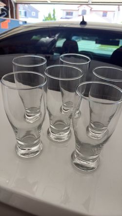 6 beer glasses