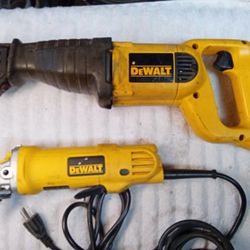 DeWalt Grinder And Sawzall 
