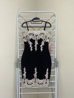 Black and White Lace Party Dress