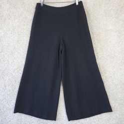 Madewell Women Wide Leg Cropped Crepe Pants Size 6 Pull On Office Minimalist 