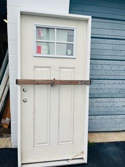 Exterior Impact Glass Door With Frame 36x80