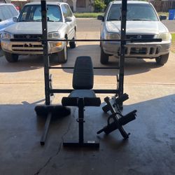 Weight Bench And Bar 