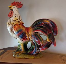 Buc-ee's Large Rooster Statue Ceramic Farm Chicken Rooster