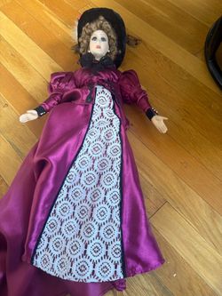Vintage brand / Manufacturer 21" Teresa Porcelain Doll in Miami Dolphin Mall area.