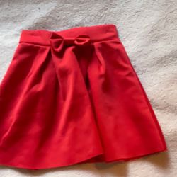 Red top and skirt 