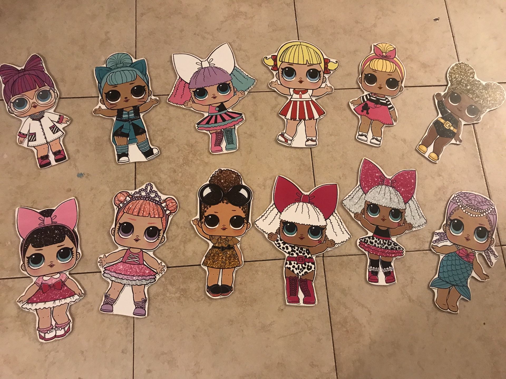 11” LOL wooden dolls- $4 Each