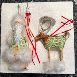 Dept 56 “Hopeful Santa & His Helper” Ornament - Limited Edition