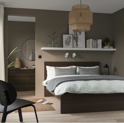 IKEA Malm Dark Brown King Size Bed Frame