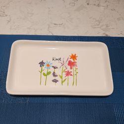 Rae Dunn Artisan "bLooM" Ceramic Tray 