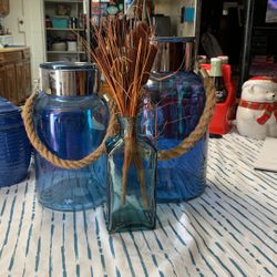 3 Piece Glass Decor Set