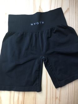 NVGTN Women's High-Waist Black Athletic Shorts Seamless Biker Dance cheerleader