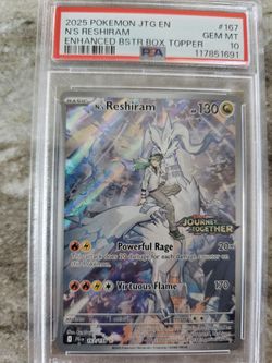 N's Reshiram Journey Together Stamped 167/159 PSA 10 Pokemon