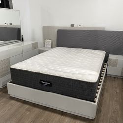 QUEEN BED DRESSER MIRROR (2) NIGHTSTANDS FREE MATTRESS CAMA QUEEN TOCADOR ESPEJO Y MESAS DE NOCHE COLCHIN GRATIS !!!****