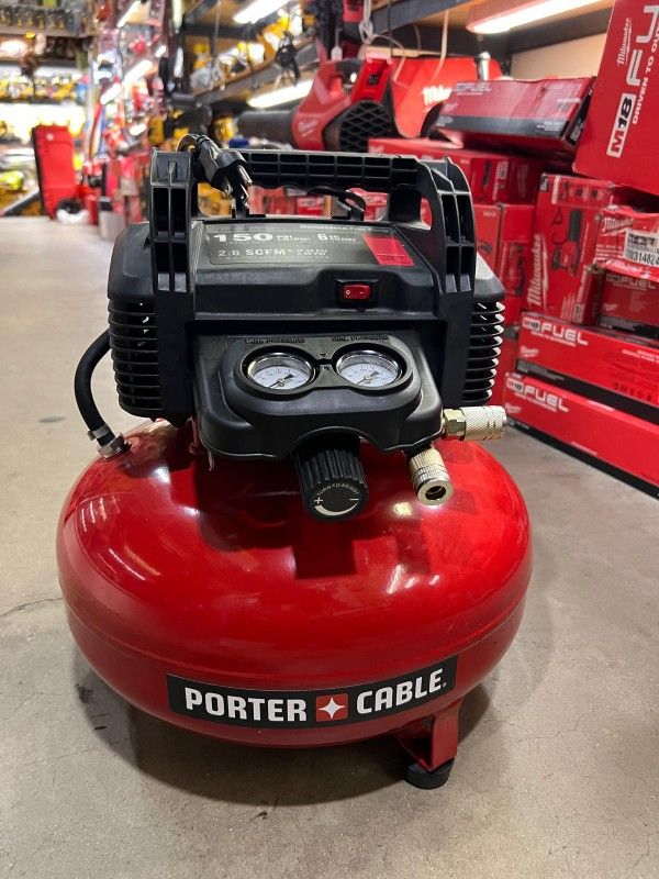 PORTER CABLE AIR COMPRESSOR 6 GALLON $129 New