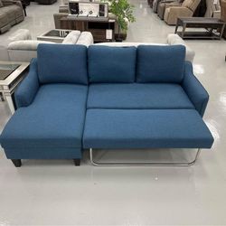 New 💥$10 Down Payment Finance ♠️Jarreau Gray Sofa Chaise Sleeper 