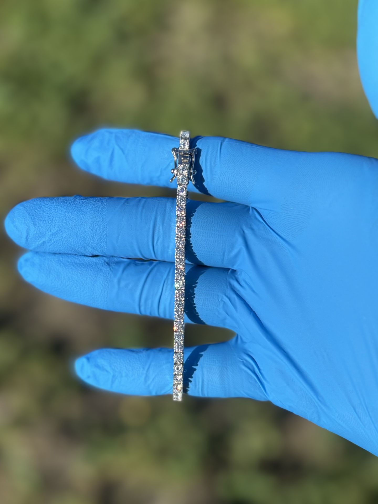 Moissanite Tennis Bracelet 3mm 6 Carats 925