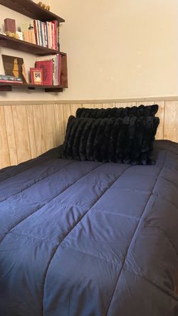 Full Mattress + Box Spring + Wood Platform Bed Frame