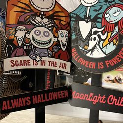 The Nightmare Before Christmas Porch Signs