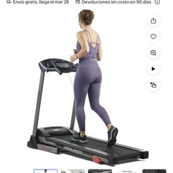 Caminadora Sunny Health & Fitness Smart Treadmill Plegable Eléctrico con Inclinación Ajustable y Bluetooth Inteligente y Aplicación Free SunnFit - SF-