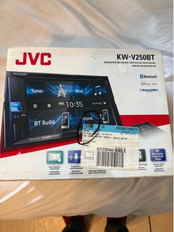 JVC KW-V250BT Bluetooth Double DIN DVD Receiver – New/Open Box