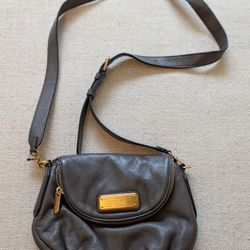 Marc Jacobs Gray Leather Cross-Body Bag (Small) 