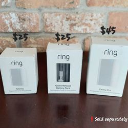 Ring Chime, Chime Pro And Battery Packs 