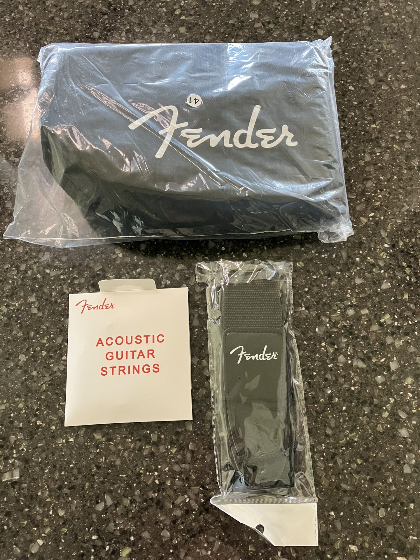 Fender Acoustic Guitar Soft Case Strap And Stings New