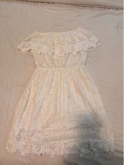 White Sleeveless Dress - Size Small