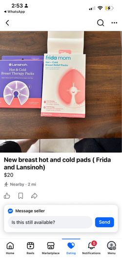 New breast hot and cold pads ( Frida and Lansinoh)