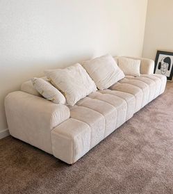 Modern Corduroy Tufted Sofa