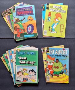 Vintage Comics - Disney, Dennis The Menace, Fat Albert, Mighty Mouse, Woody Woodpecker - Lot of 16