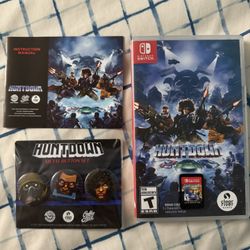 Huntdown - Nintendo Switch Complete w/ Pin Set Tested Sell/Trade