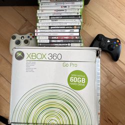 Xbox 360, 2 Controllers And Games 