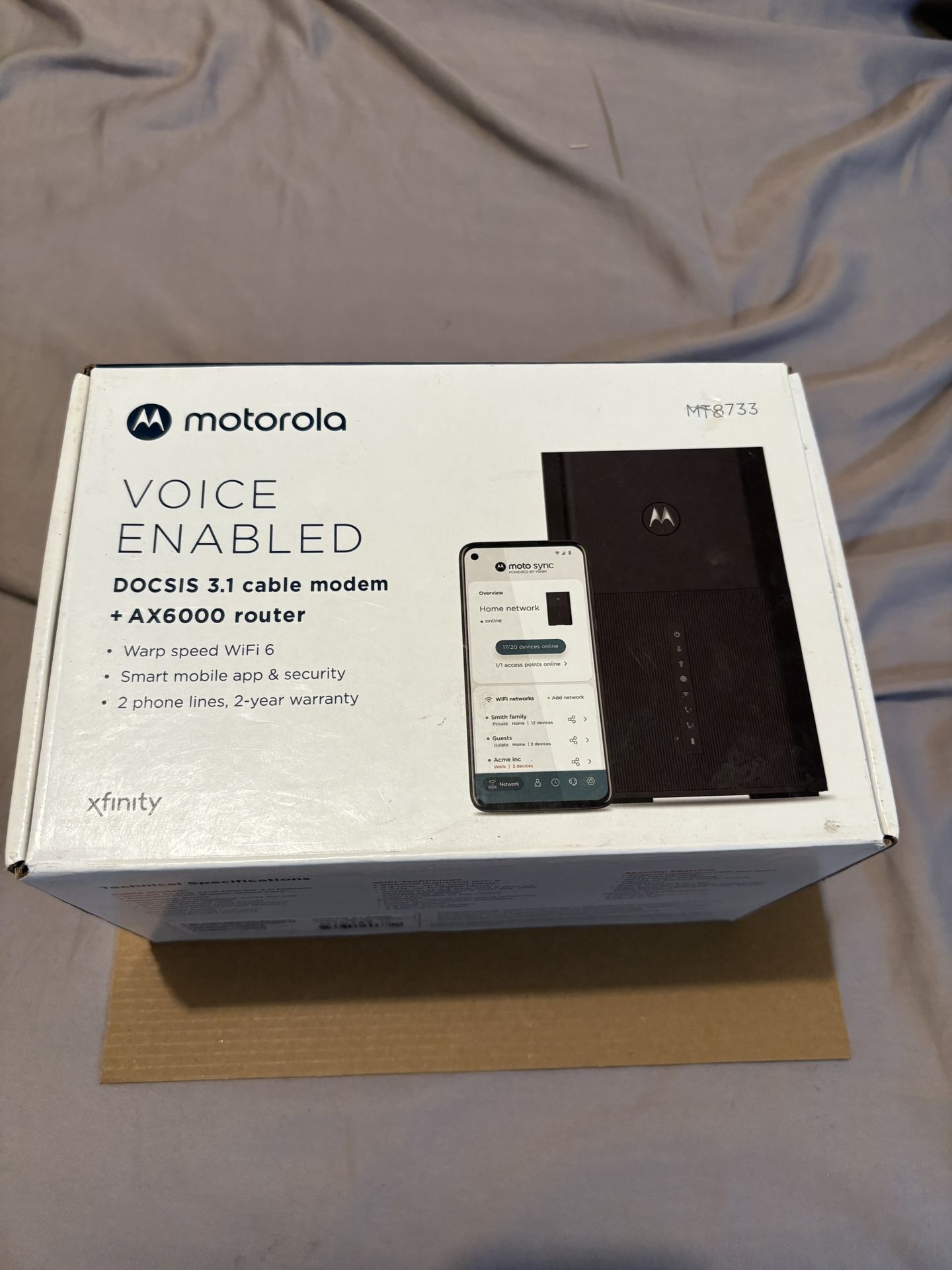 Motorola Cable Modem And Router Voice Enabled 