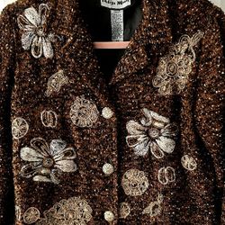 INDIGO MOON WOMENS COAT/JACKET-SIZE XS-BROWN-Nw/oT