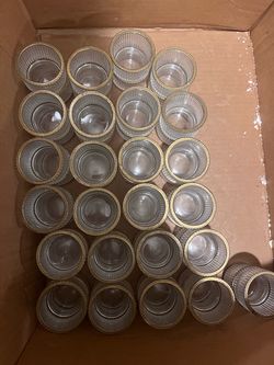 48 pcs ribbed glass tea light holders