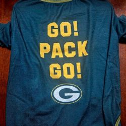 NFL, GREEN BAY PACKERS (LG) TEE SHIRT, DOG WEAR, FIRM.